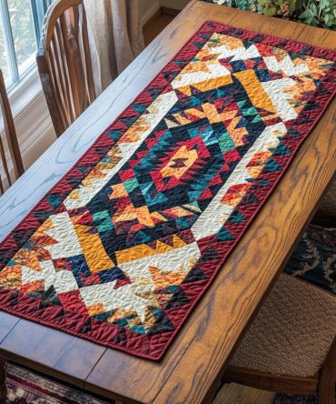 Spirit Threads Quilted Table Runner