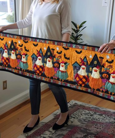 Spooky Farmyard Quilted Table Runner