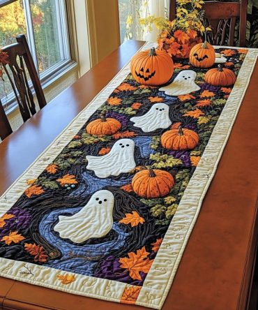 Spooky Harvest Quilted Table Runner