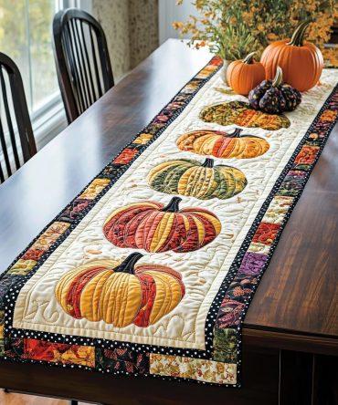 Spooky Harvest Quilted Table Runner