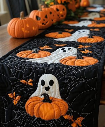 Spooky Spellcaster Quilted Table Runner