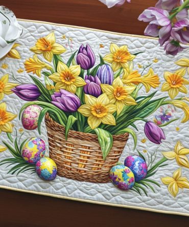 Spring Basket Beauty Quilted Table Runner