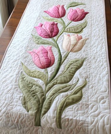 Spring Bloom Quilted Table Runner