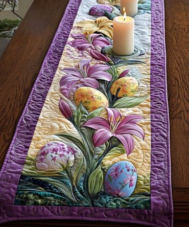 Spring Bloom Quilted Table Runner