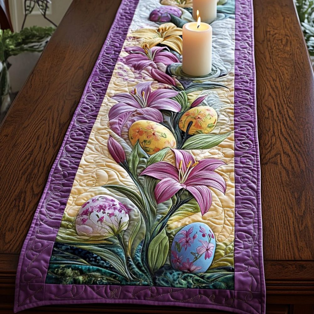 Spring Bloom Quilted Table Runner