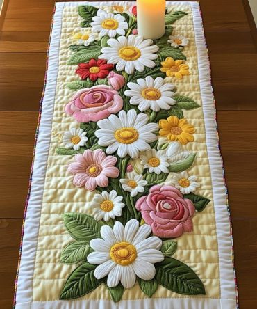 Spring Garden Quilted Table Runner