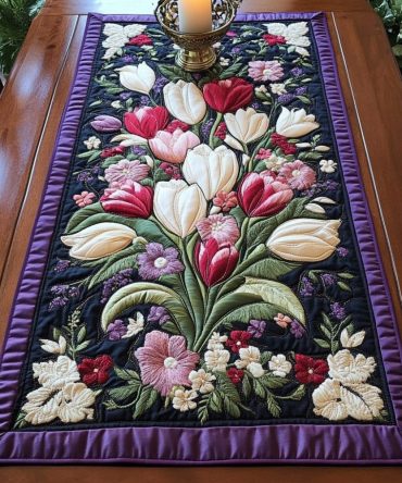 Spring Glow Quilted Table Runner