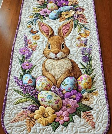 Spring Hopper Quilted Table Runner