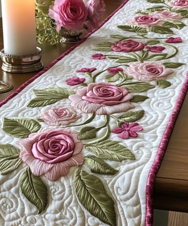 Spring Kiss Quilted Table Runner