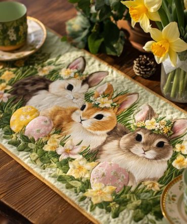 Spring Meadow Quilted Table Runner