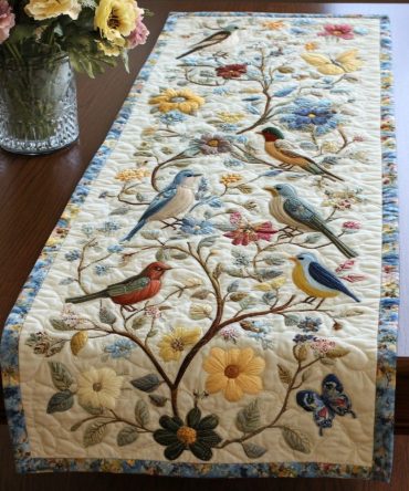Spring Serenade Quilted Table Runner