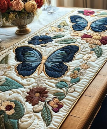 Spring Whimsy Quilted Table Runner
