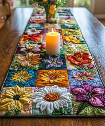 Springtime Essence Quilted Table Runner