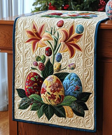 Springtime Whimsy Quilted Table Runner