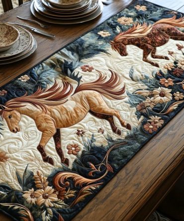 Stallion Strength Quilted Table Runner