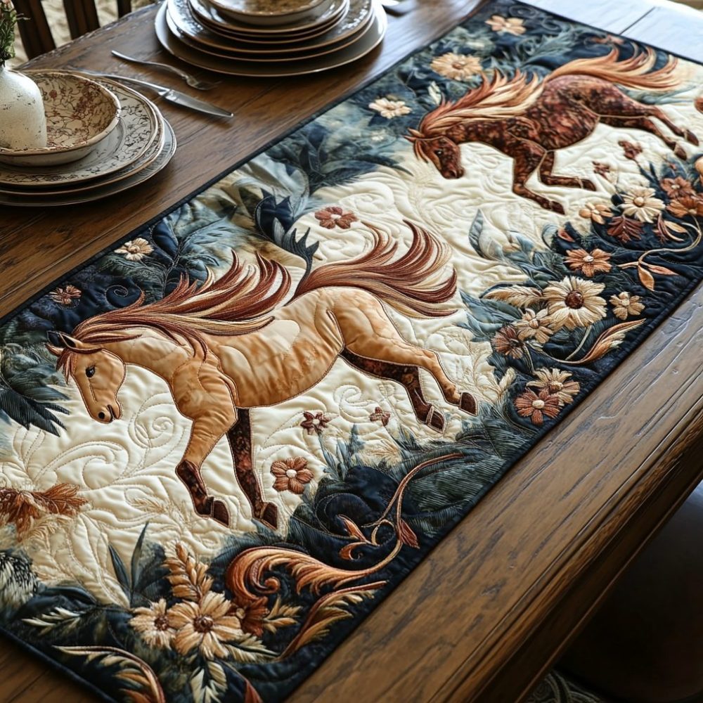 Stallion Strength Quilted Table Runner