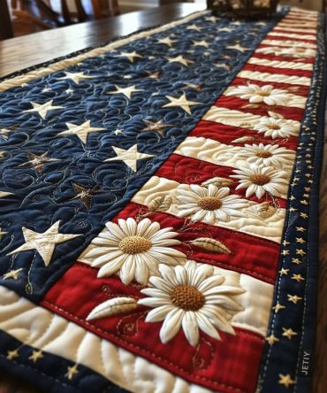 Patriotic Quilted Table Runner