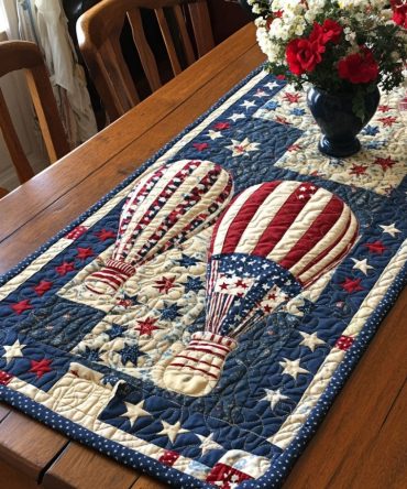 Star-Spangled Journey Quilted Table Runner