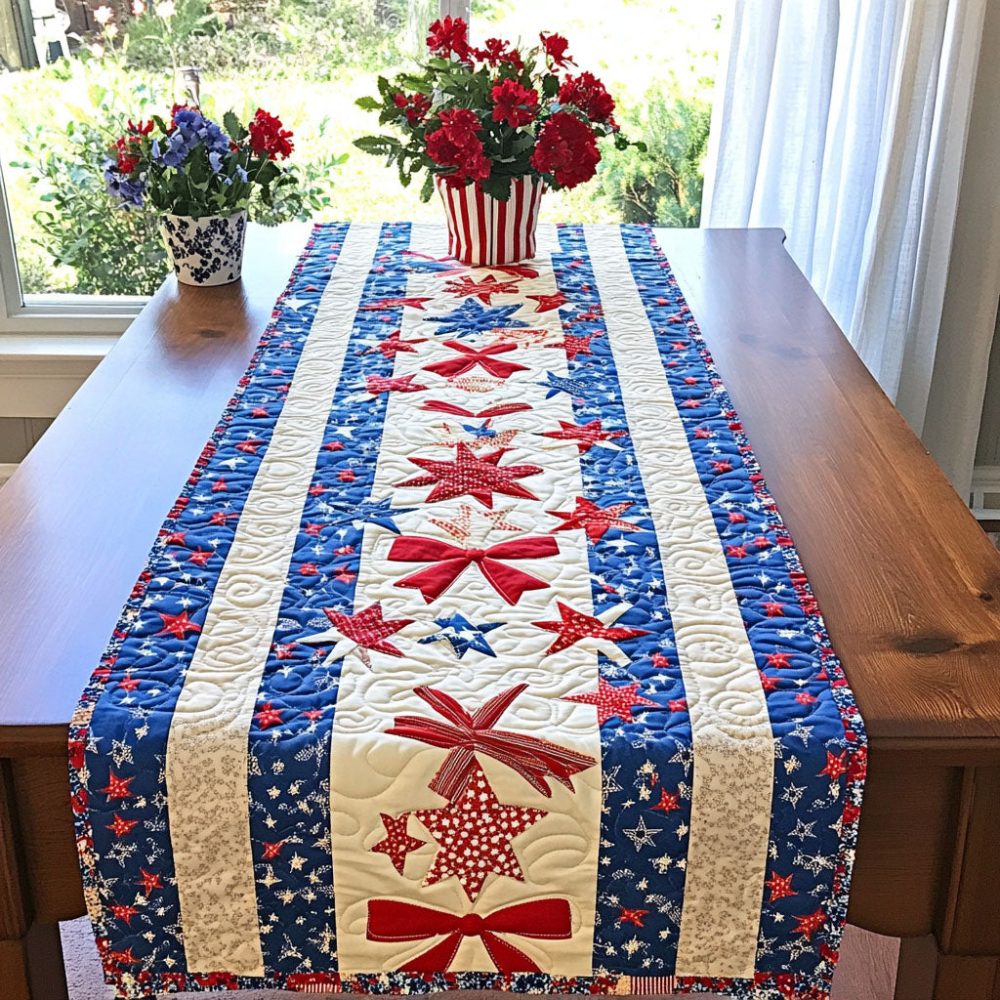 Star-Spangled Style Quilted Table Runner