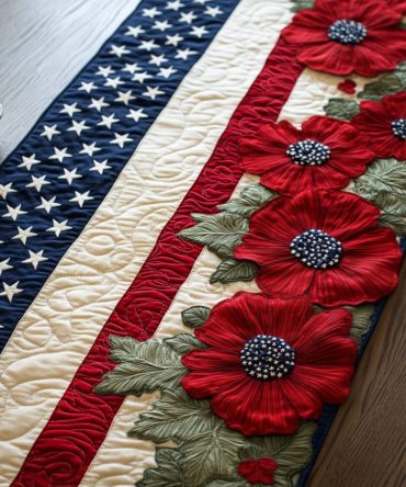 Star Bloom Quilted Table Runner