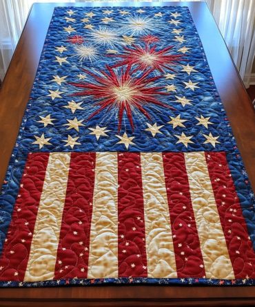 Star Garden Quilted Table Runner