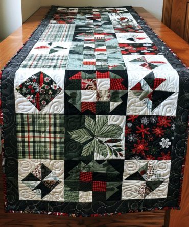 Star Sleigh Ride Quilted Table Runner