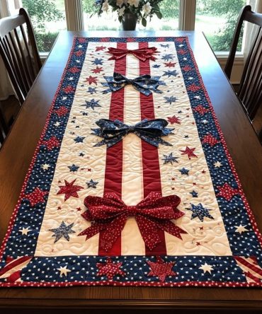 Star Trail Quilted Table Runner