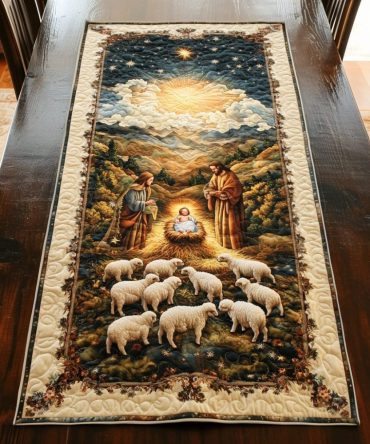 Star Of Bethlehem Quilted Table Runner