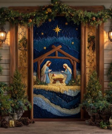 Star Of Hope Quilted Door Cover