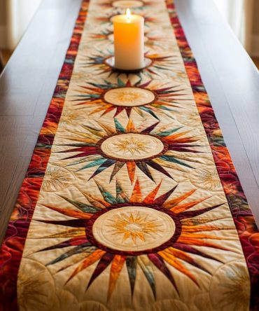Starfire Path Quilted Table Runner