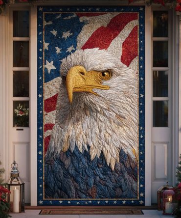Starlight Eagle Quilted Door Cover