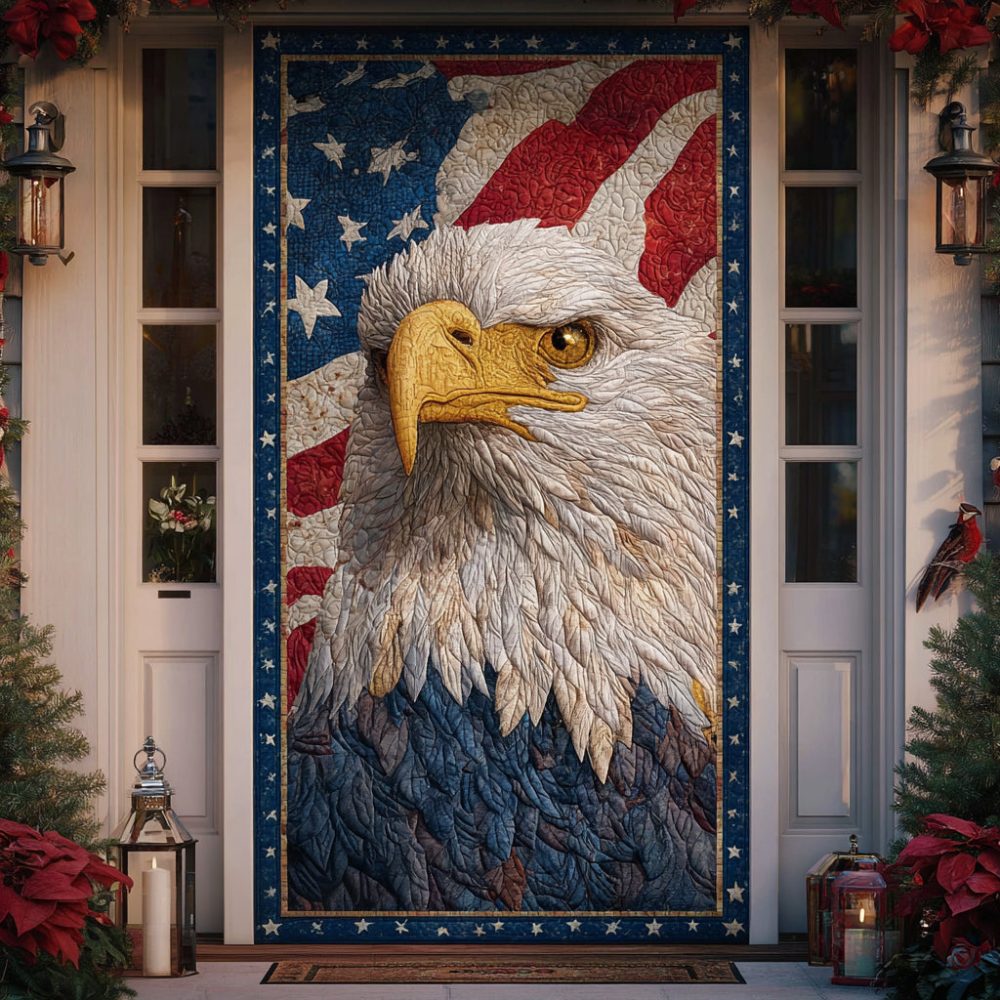 Starlight Eagle Quilted Door Cover