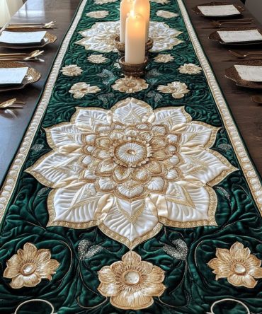 Starlight Elegance Quilted Table Runner