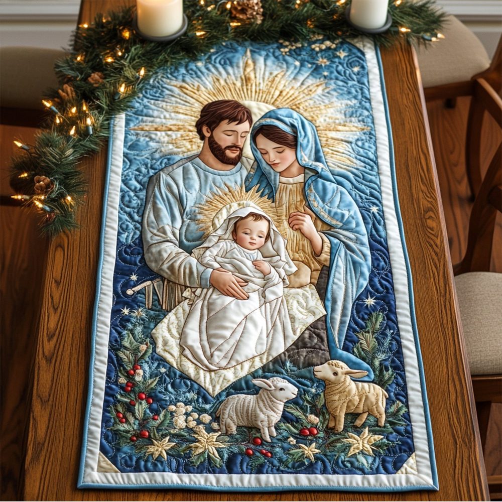 Starlight Manger Quilted Table Runner