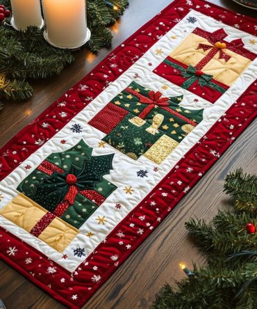 Starlight Presents Quilted Table Runner