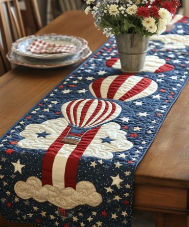Starlit Celebration Quilted Table Runner