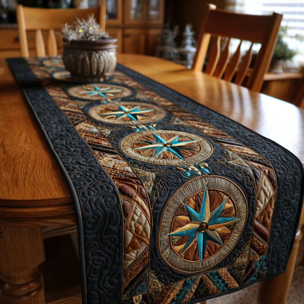 Starlit Feathers Quilted Table Runner