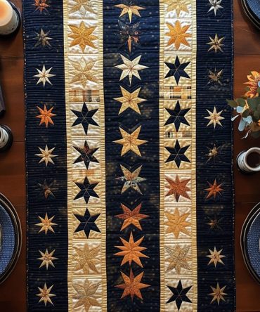 Starlit Path Quilted Table Runner