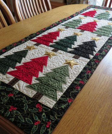 Starlit Pines Quilted Table Runner