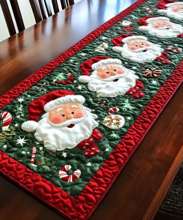 Starlit Snowfall Avenue Quilted Table Runner