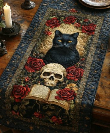 Starry Whiskers Quilted Table Runner