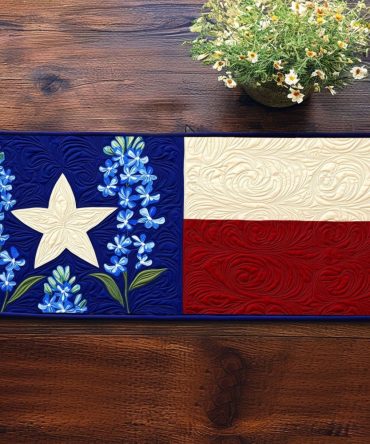 Starry Blooms Quilted Table Runner