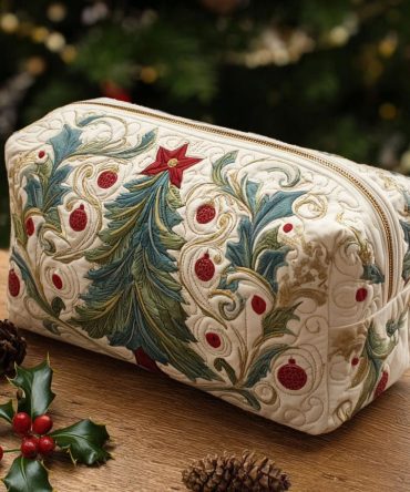Starry Garland Quilted Makeup Bag