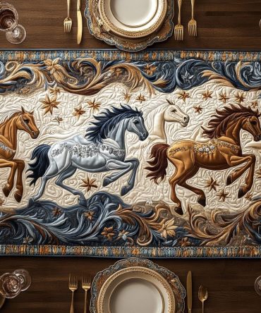 Starry Hooves Quilted Table Runner