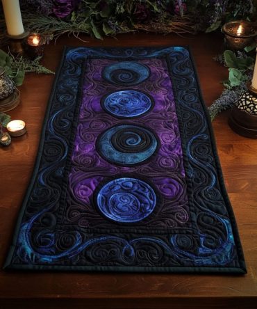 Starry Moon Coven Quilted Table Runner