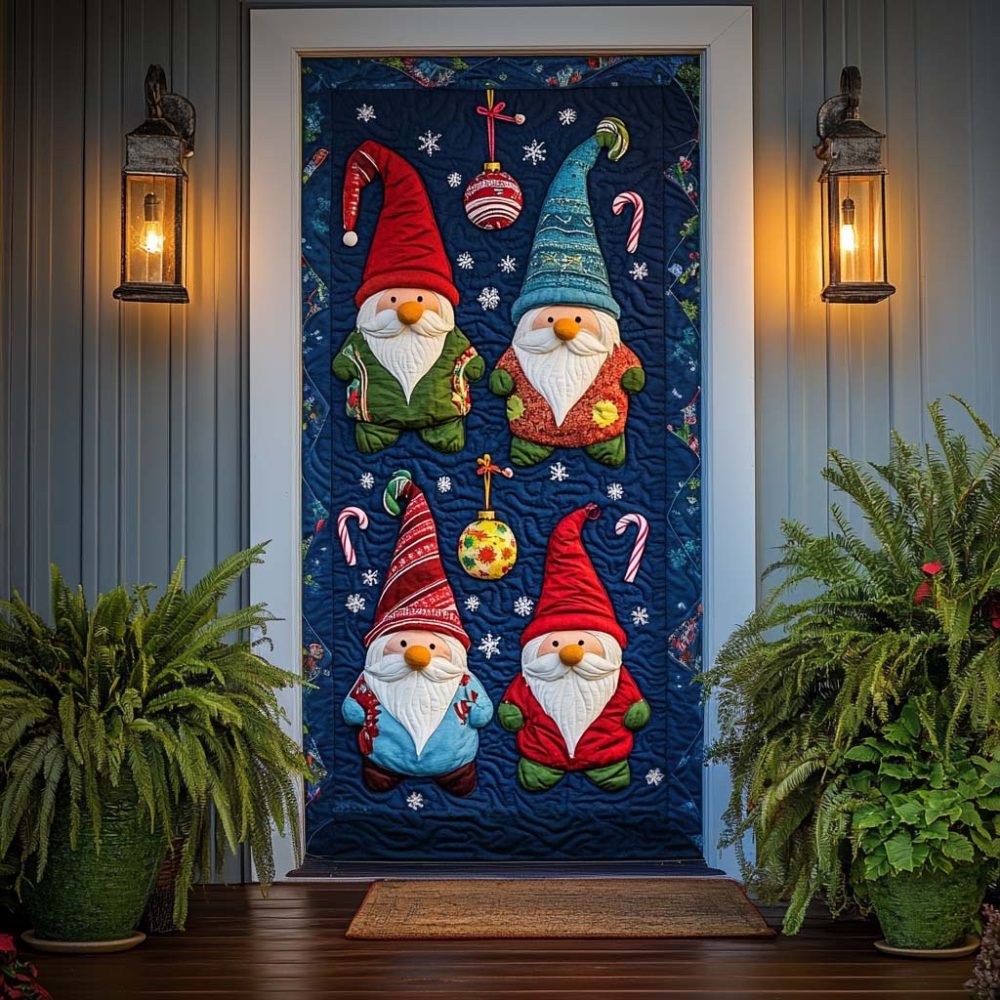 Starry Night Quilted Door Cover