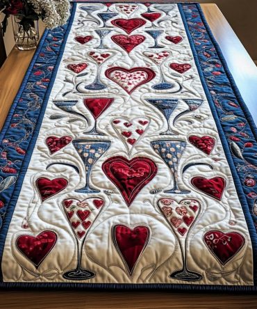 Starry Stripes Quilted Table Runner