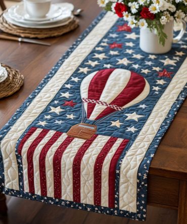 Stars Across The Sky Quilted Table Runner