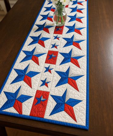 Stars Galore Quilted Table Runner