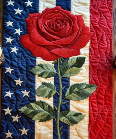 Stars Stripes Quilted Table Runner